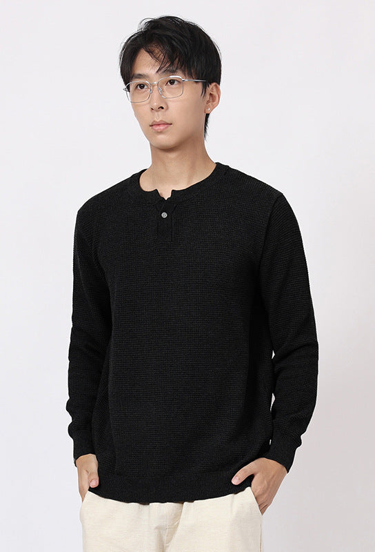 Strukturierter Henley-Strick