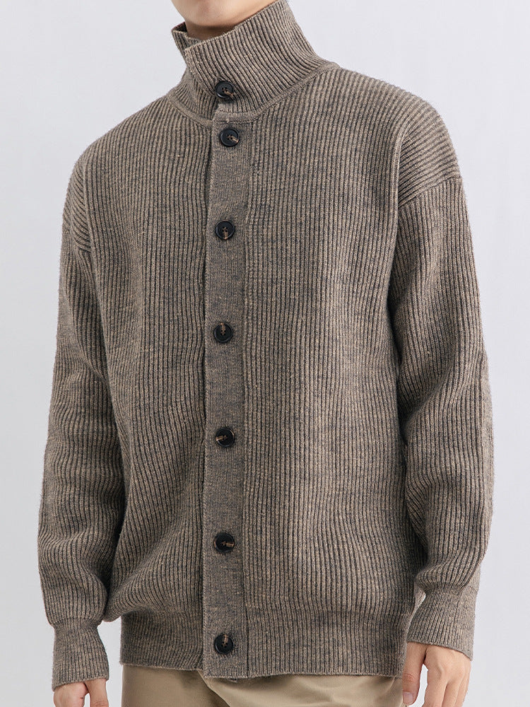 Ribbed Button Cardigan