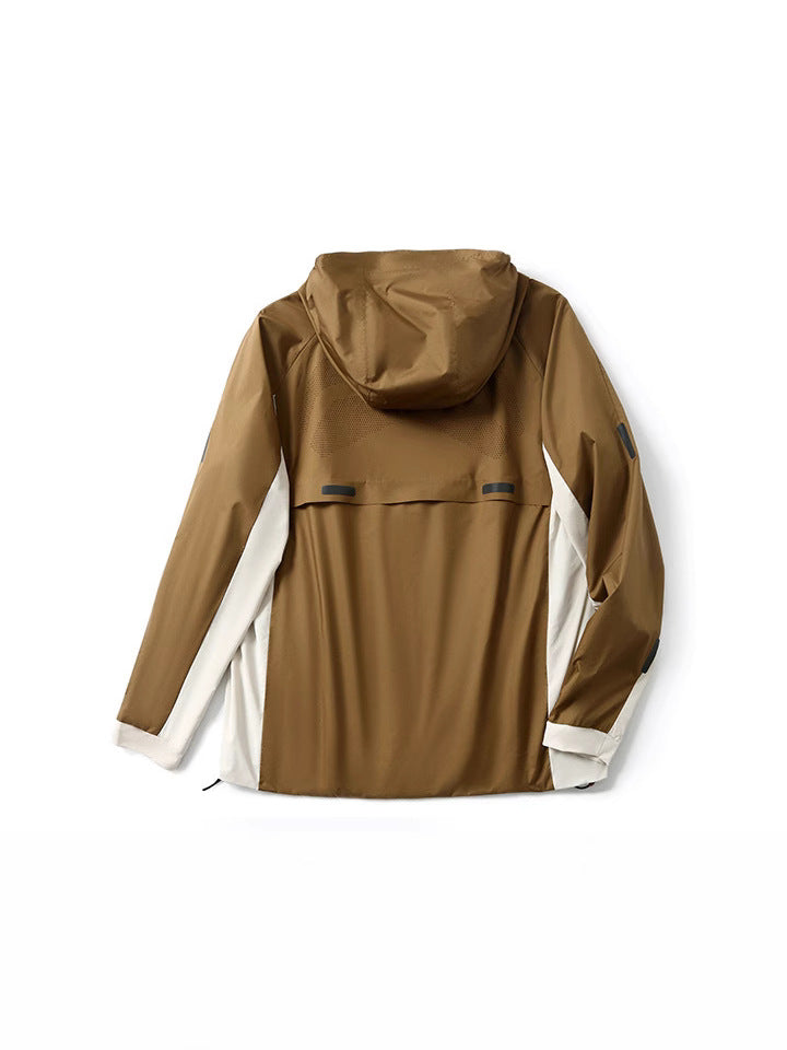 Modern Contrast Hooded Jacket