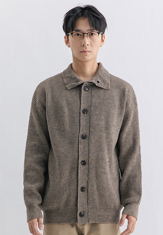 Ribbed Button Cardigan
