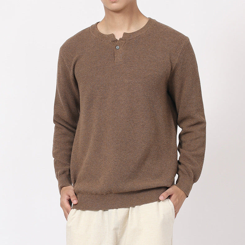 Strukturierter Henley-Strick
