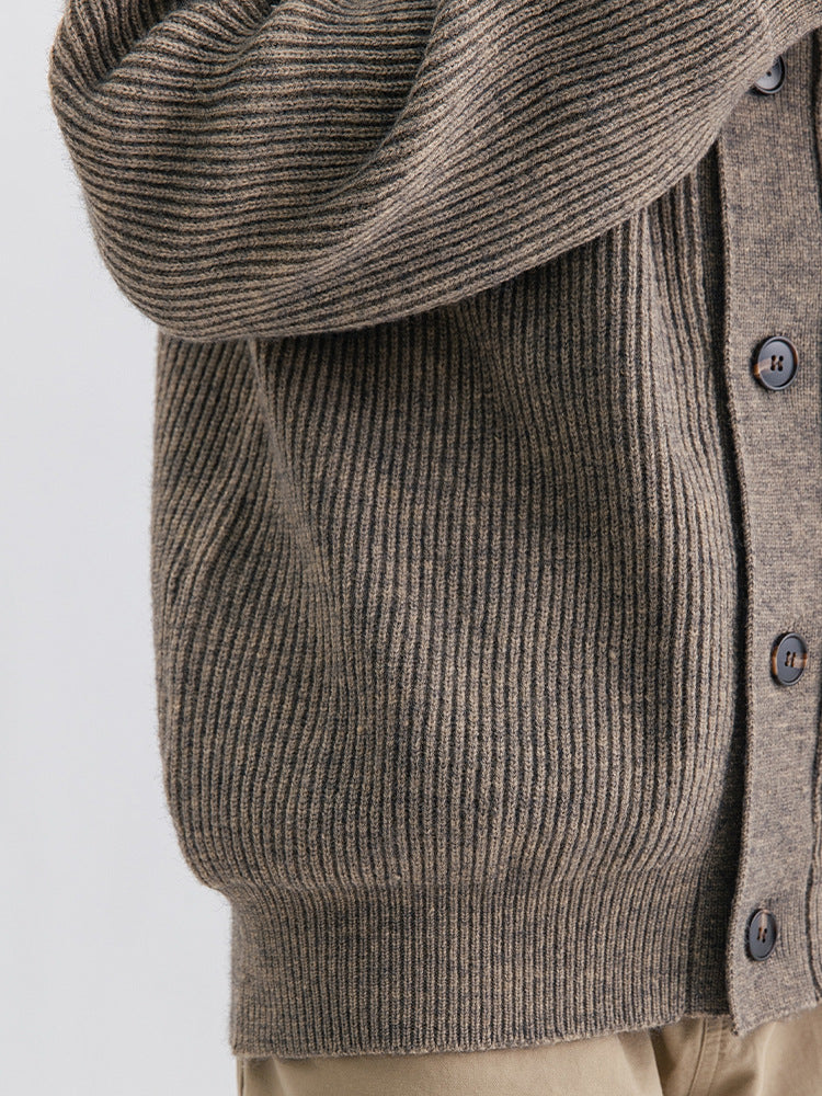 Ribbed Button Cardigan