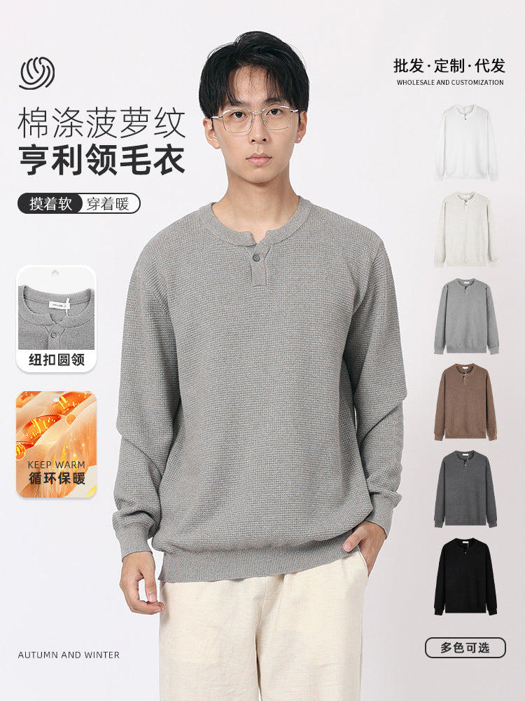 Strukturierter Henley-Strick