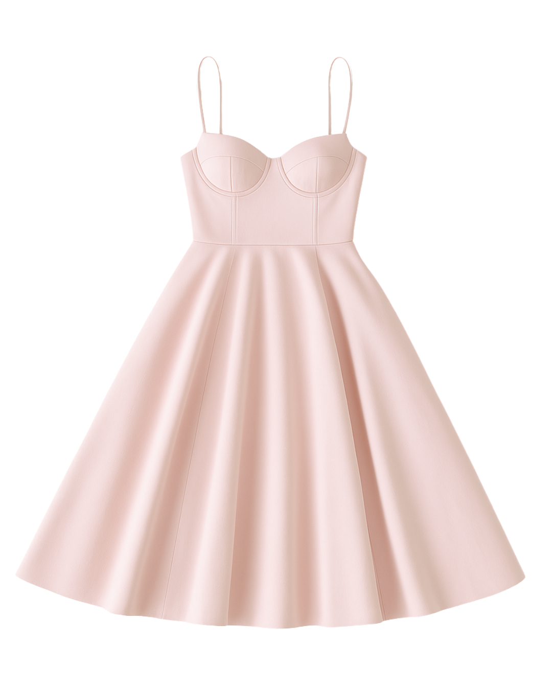 Midi Dress with Spaghetti Straps