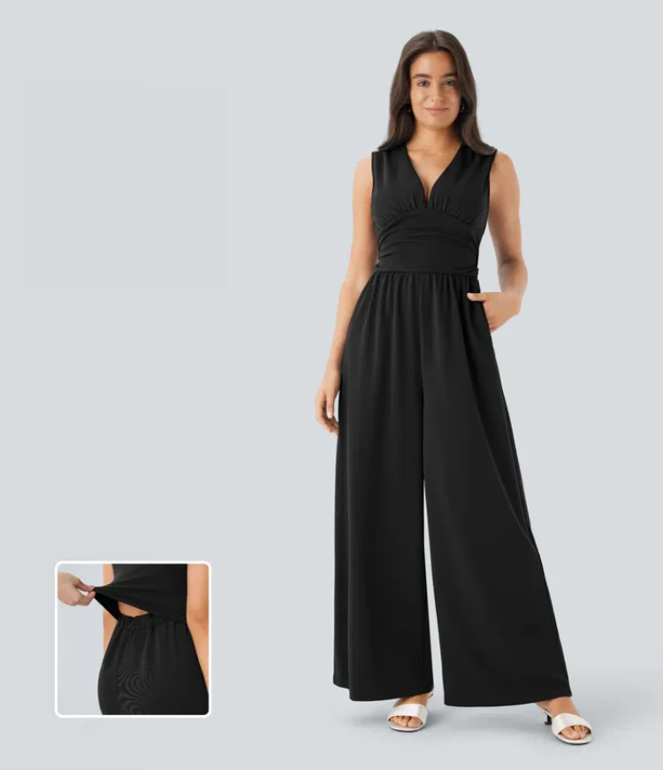 Black Wide-Leg Jumpsuit