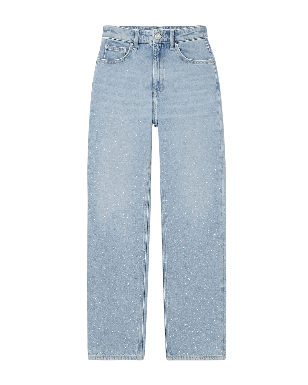 Glitzer-Denim mit hoher Taille