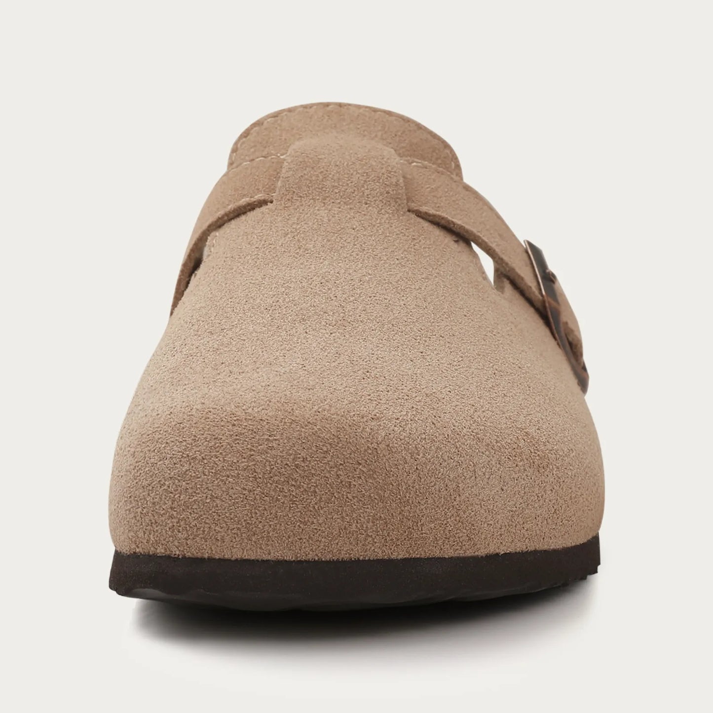 Minimalistische Wildleder-Clogs