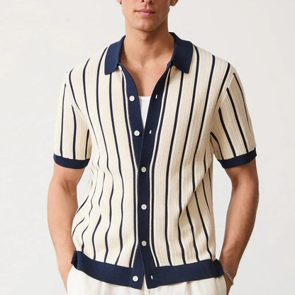 Retro Strick-Poloshirts