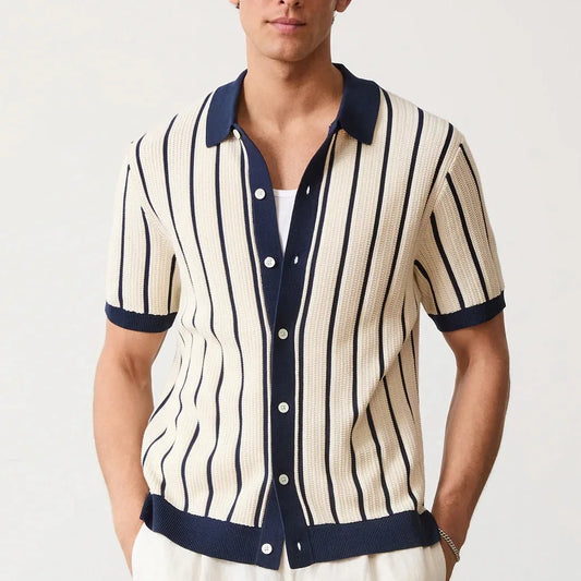 Retro Strick-Poloshirts