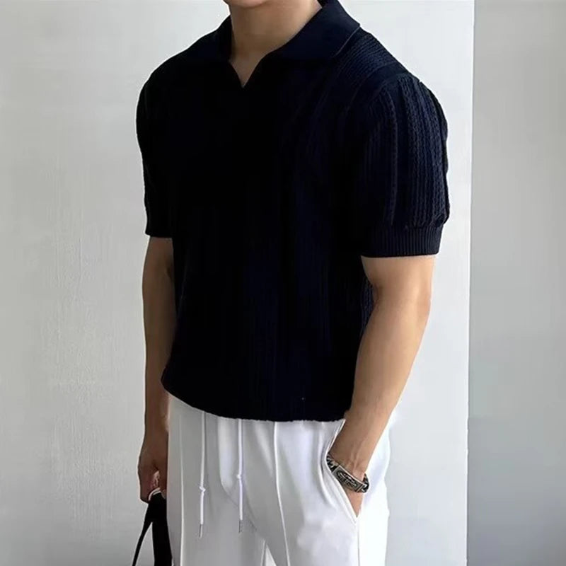 Premium Leichtes Strick-Polo