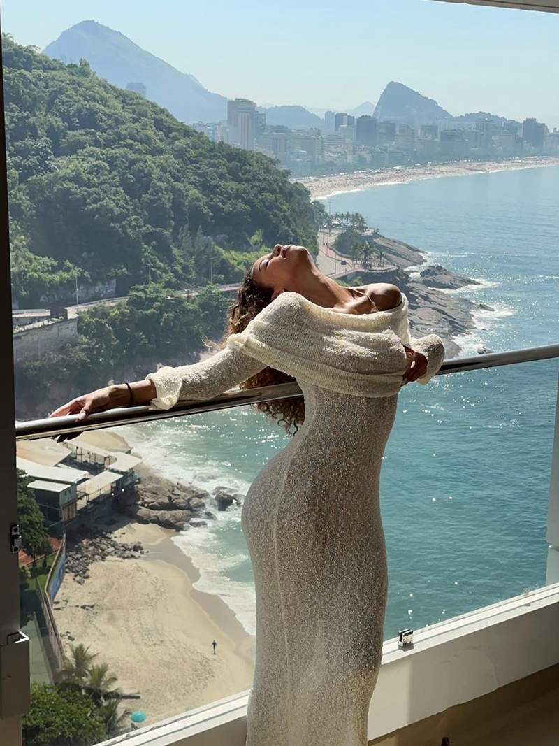 Off-Shoulder Glitter Maxi Dress