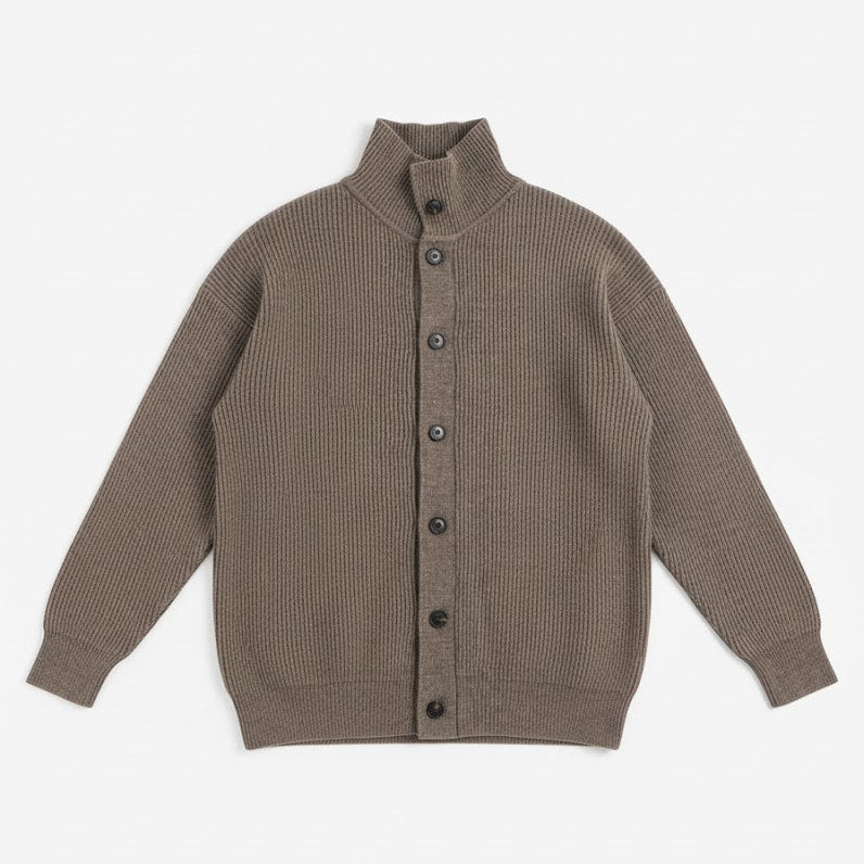 Ribbed Button Cardigan