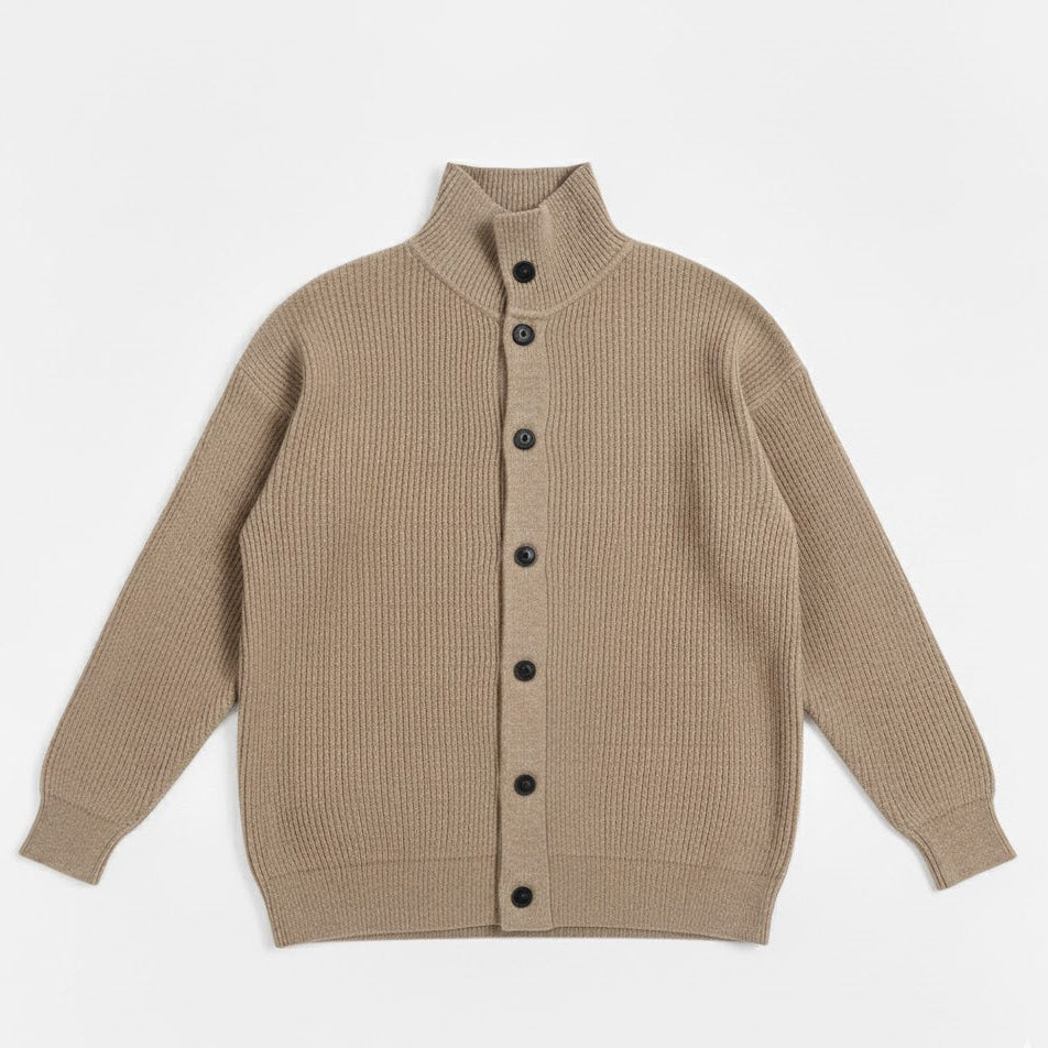 Ribbed Button Cardigan