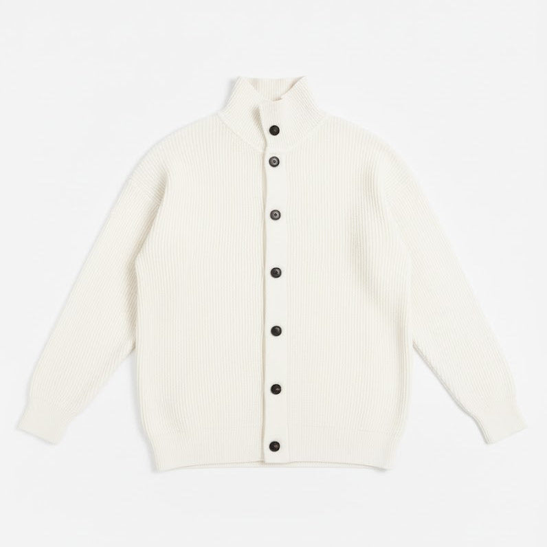 Ribbed Button Cardigan